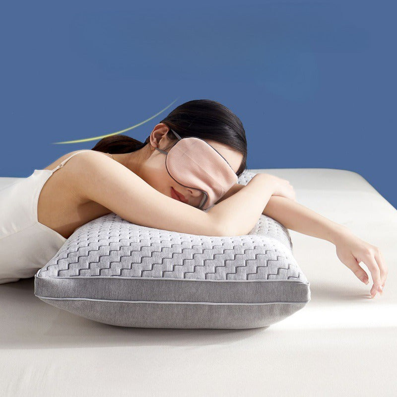 Set of 2 Breathable Knitted Neck Pillows for Sleep and Neck Support