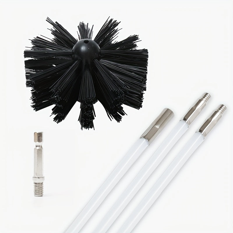 Dryer Vent Cleaning Brush Kit with Flexible Rods and Extendable Lint Remover