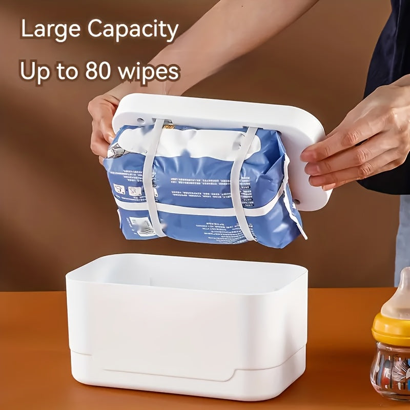 Portable USB Wet Wipe Warmer with Large Capacity Tissue Dispenser for Travel and Home