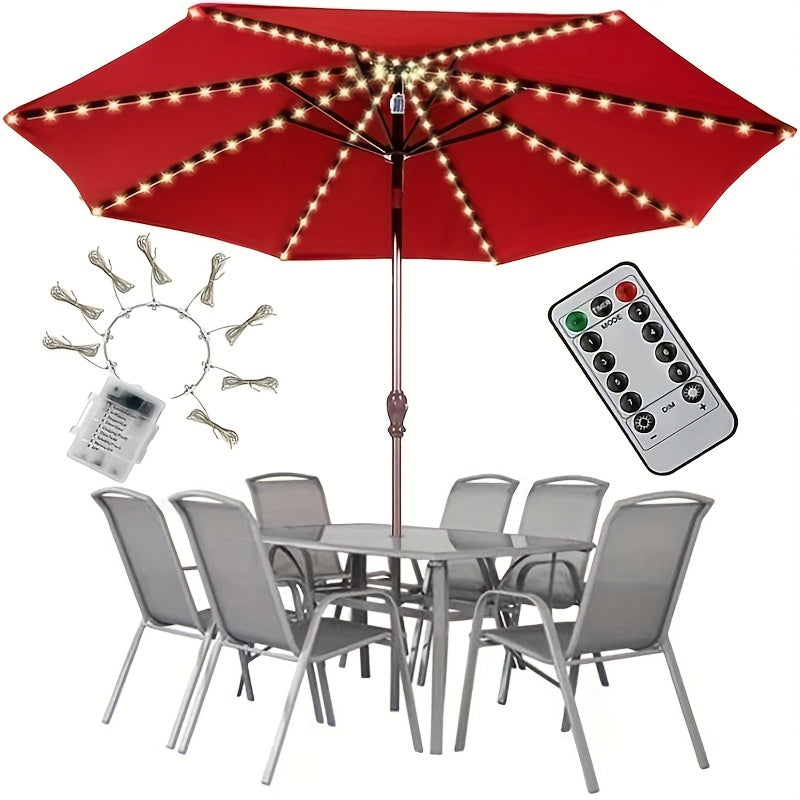 Cordless Outdoor Patio Umbrella Lights with Remote Control LED Battery Operated
