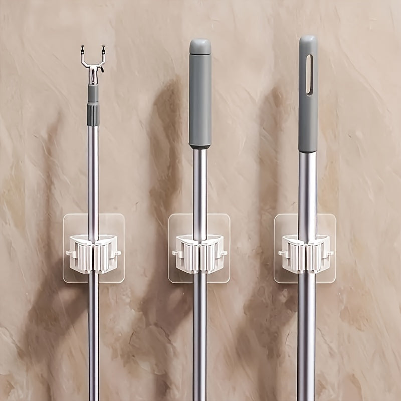 Wall-Mounted Mop Organizer Storage Rack for Bathroom and Bedroom