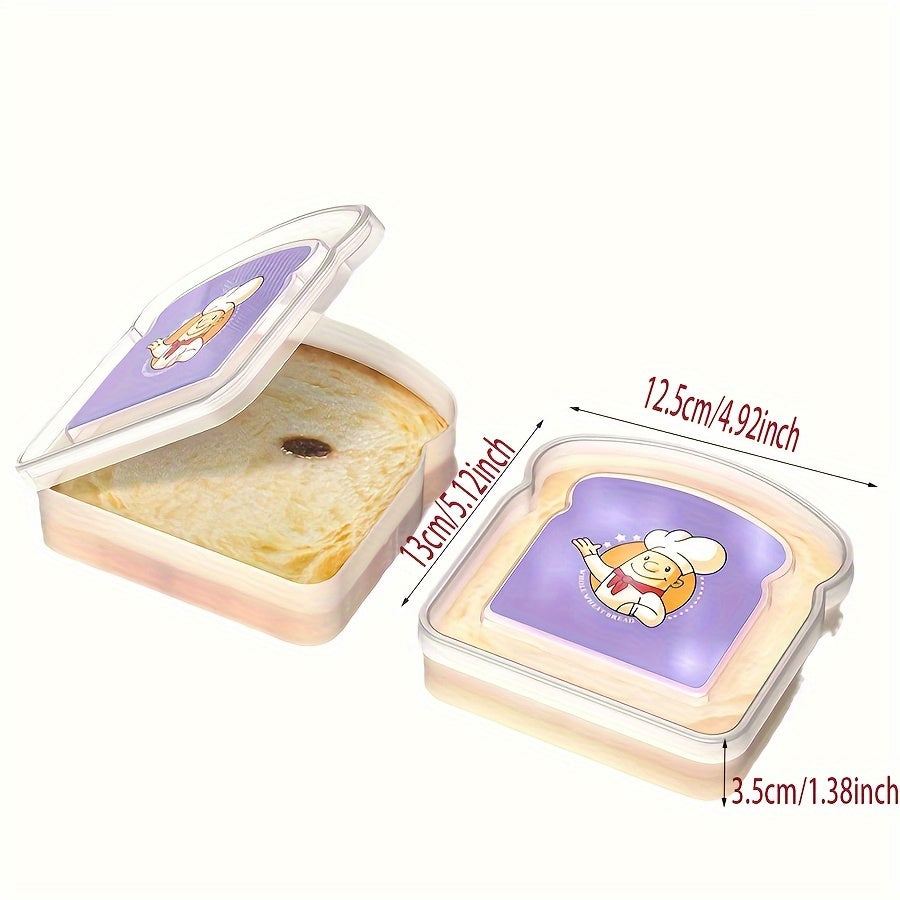 Qayta ishlatiladigan oshxona saqlash qutisi non, atıştırmalıklar, mevalar va tortlar uchun, suyuqlik o'tkazmaydigan, yuviladigan, portativ