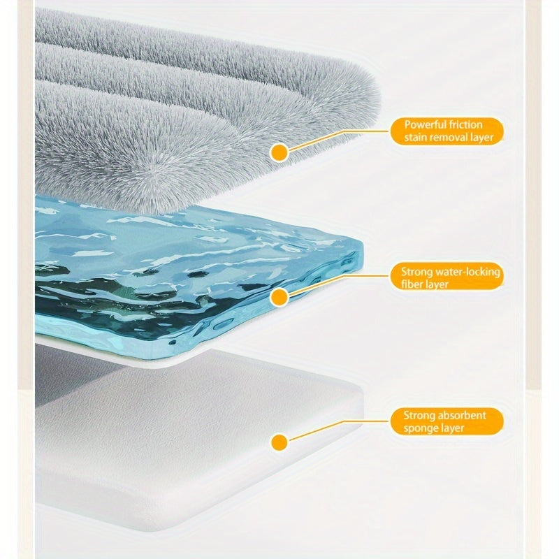 Multi-Surface Mop Cleaner Set with 7x Magnifying Handle and Microfiber Cloths