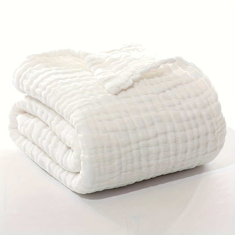 Детский хлопковый пеленальный плед 6-слойный впитывающий для малышей, 104x104 см, серый, розовый, синий