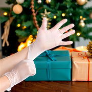 100 TPE bir martalik qo'lqoplar - Oshxonalarda, Restoranlarda, Mehmonxonalarda, Hayvonlarga g'amxo'rlikda va Tashqarida foydalanish uchun suv o'tkazmaydigan, qo'rg'oshinsiz va latekssiz.