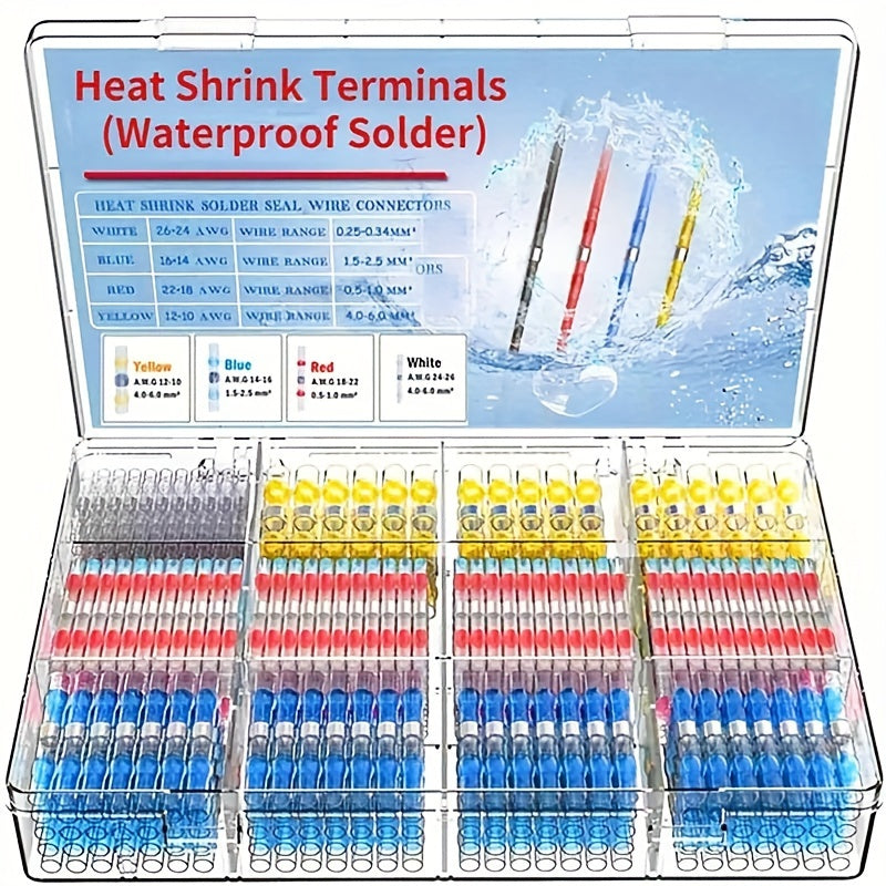 300-900pcs Heat Shrink Wire Connectors for Marine Automotive Electrical Terminals