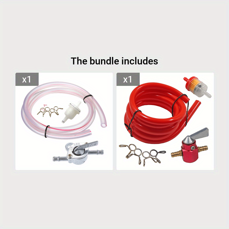 Flexible Fuel Pipe Hose Kit for Motorcycles and ATVs 99.97cm Spare Replacement