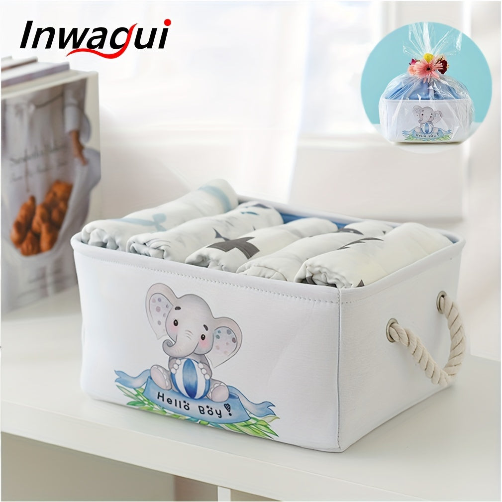 Cesta de almacenamiento de tela Art Deco para bebé niño para juguetes y organización en la habitación infantil