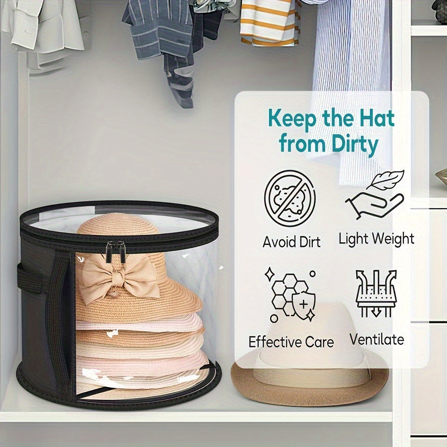 Hat Storage Bag for Beach and Round Brim Hats Stackable Deformation Prevention