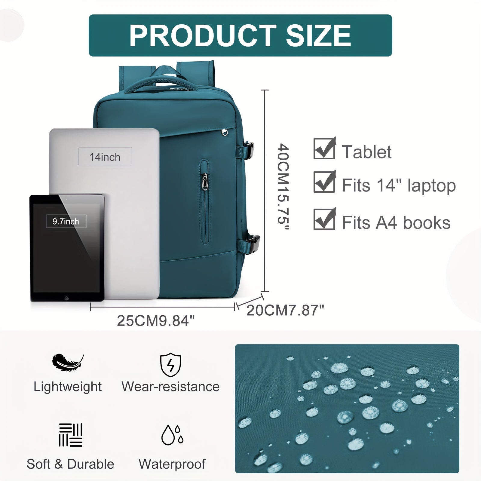 Large Capacity Nylon Backpack for Hiking Camping Travel and Laptop Use for Men and Women