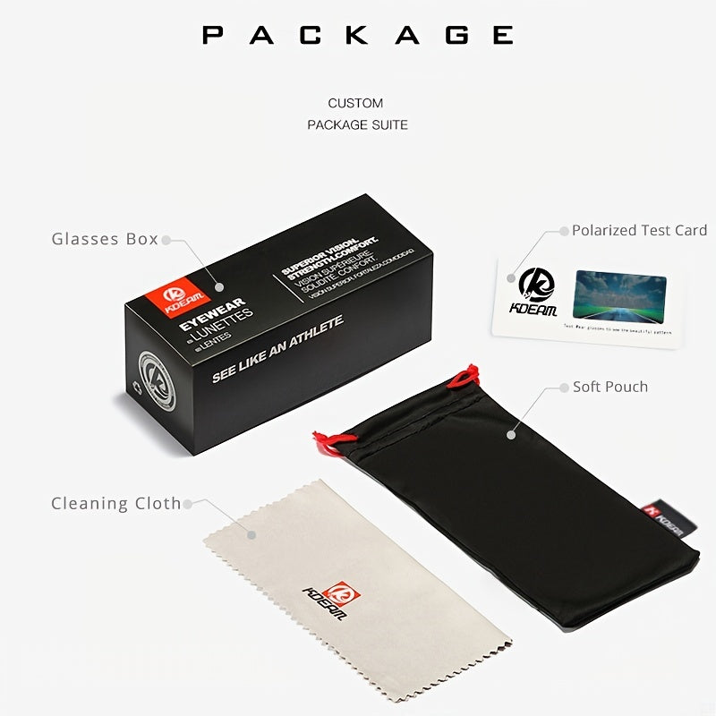 Erkaklar uchun kvadrat polarizatsiyalangan quyosh ko‘zoynaklari 31 ta jonli rangda ochiq havoda faoliyat uchun