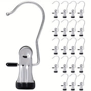 Набор тяжелых стальных вешалок и зажимов для стирки и домашнего хранения, 10/20 штук