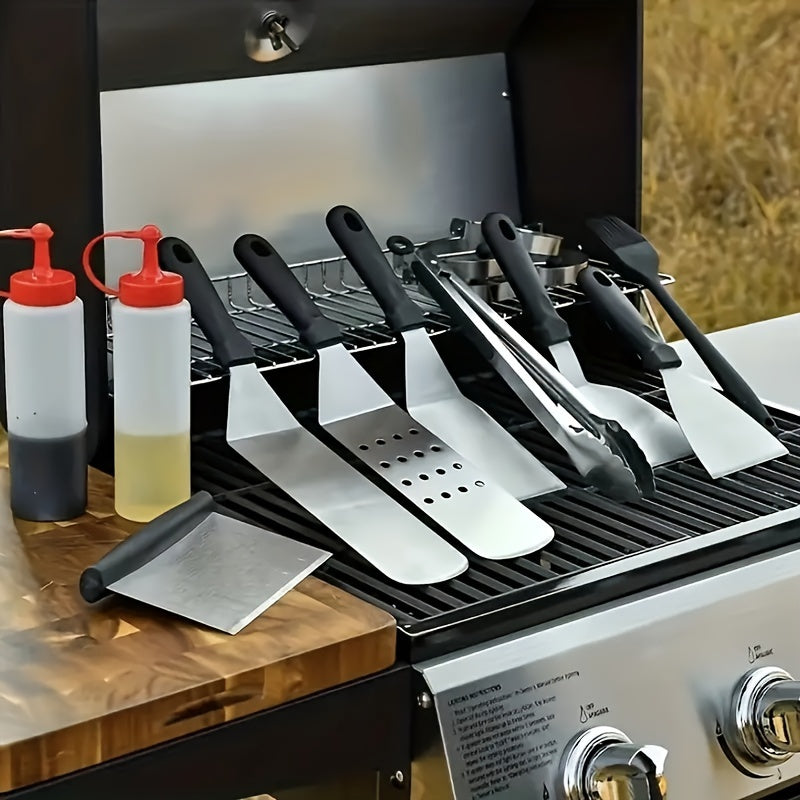18-Piece Stainless Steel BBQ Tools Set for Blackstone Griddle and Outdoor Cooking
