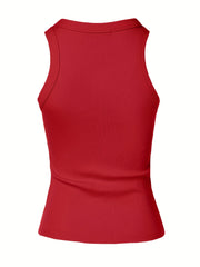 Chaleco de lentejuelas para mujer sin mangas, top de punto, poliéster y spandex, primavera y verano, sólido