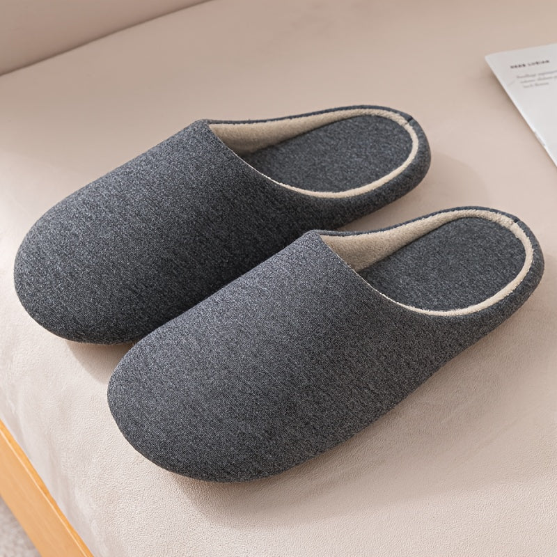 Women Slip-On Slippers Soft Plush Fabric Indoor Outdoor Comfort Minimalist Durable