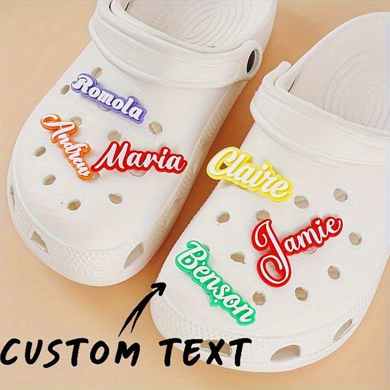 Koʻp rangli Dopamin Akril Poyabzal Charmlari, shaxsiylashtirilgan ism, Bohemiya aksessuarlari uchun Crocs