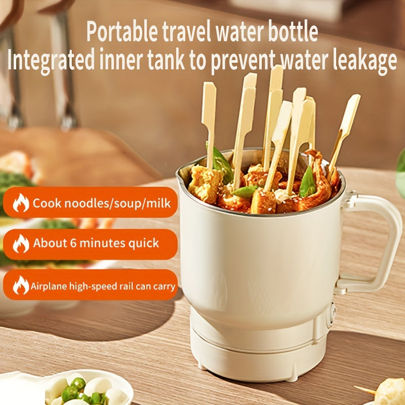 Portable Electric Foldable Kettle Stainless Steel 500ml Travel Hot Water