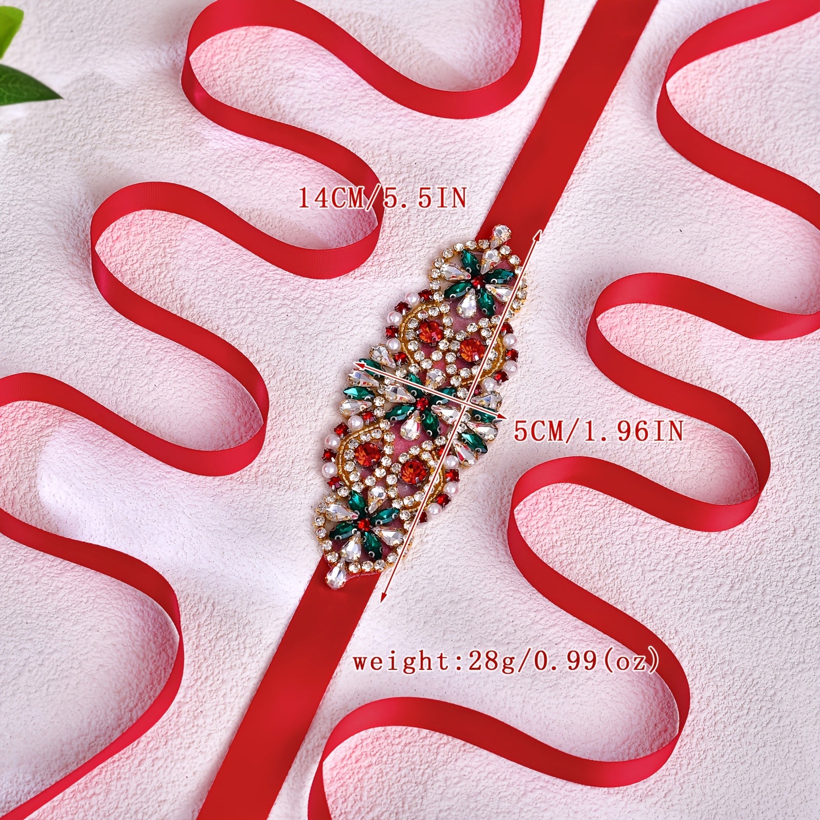 Qoʻlda tayyorlangan rhinestone toʻy belbogʻi, yorqin ranglar bilan, kelinlar va kelin qizlar uchun