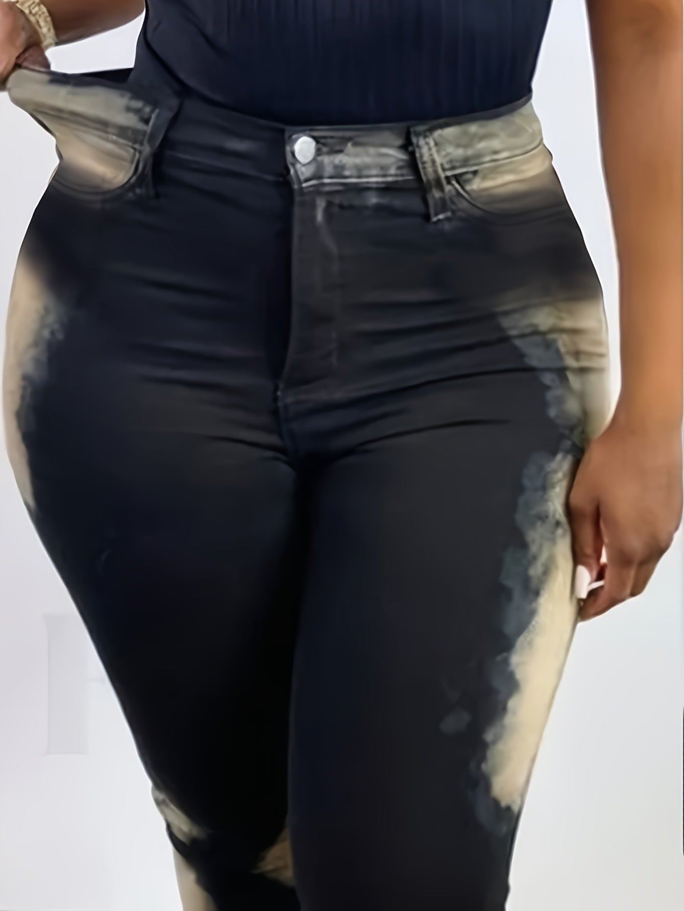 Women's Curvy Denim Pants Casual Fit Stretchy Jeggings