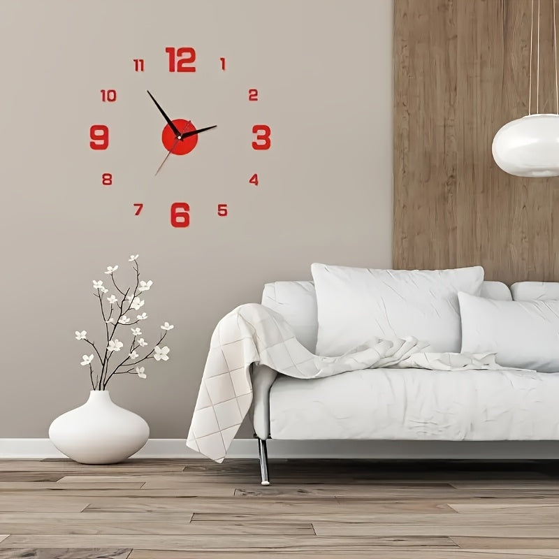Nordic Style DIY Silent Wall Clock Acrylic Modern Living Room Bedroom Decor