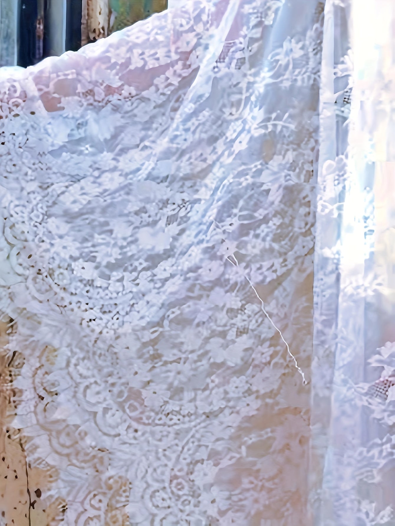 Boho Lace Beach Cover Up Dress for Women with V-Neck and Floral Pattern