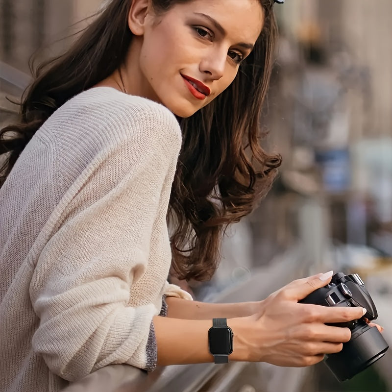 Stainless Steel Milanese Loop Watch Band for Apple Watch Series 7 6 8 SE 3 Men Women