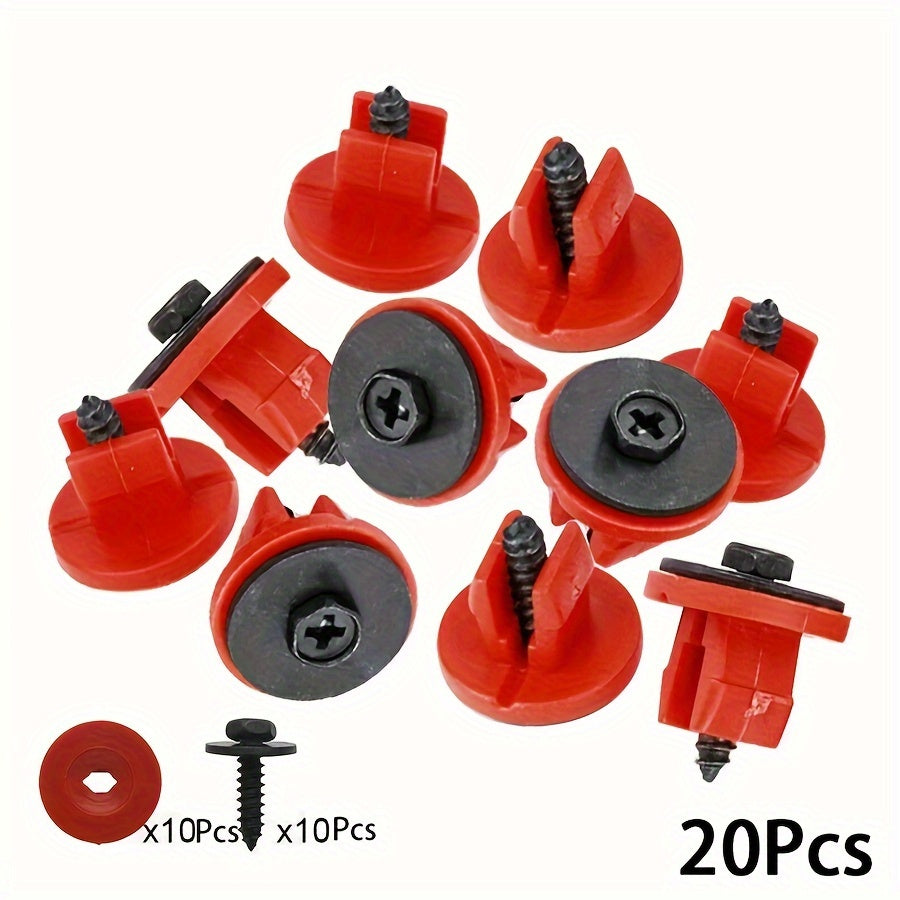 20 piezas de clips y tornillos para la cubierta inferior del motor de coche, ajuste universal