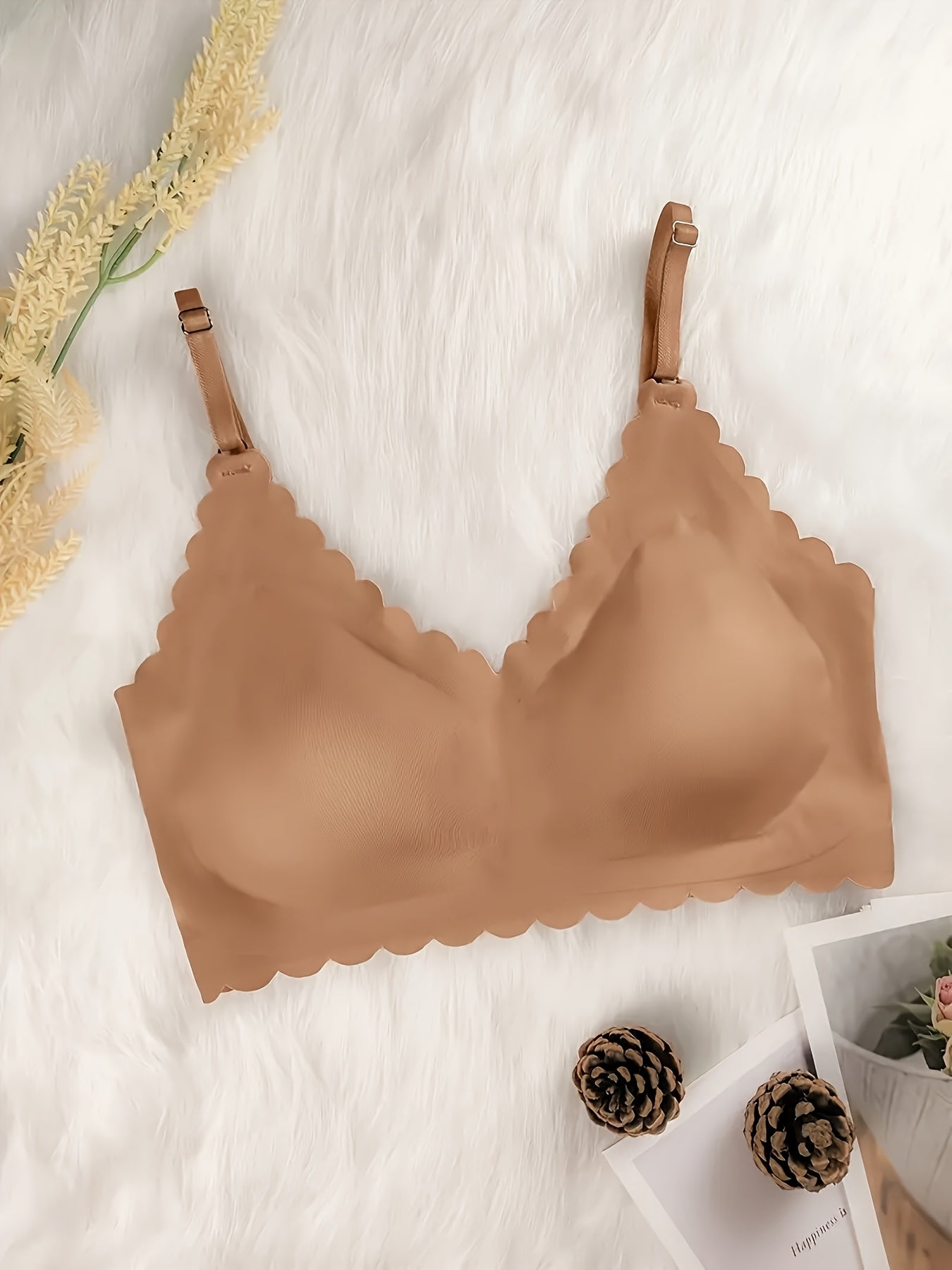 Bralette de nylon talla grande para deportes yoga inalámbrica con relleno removible color sólido