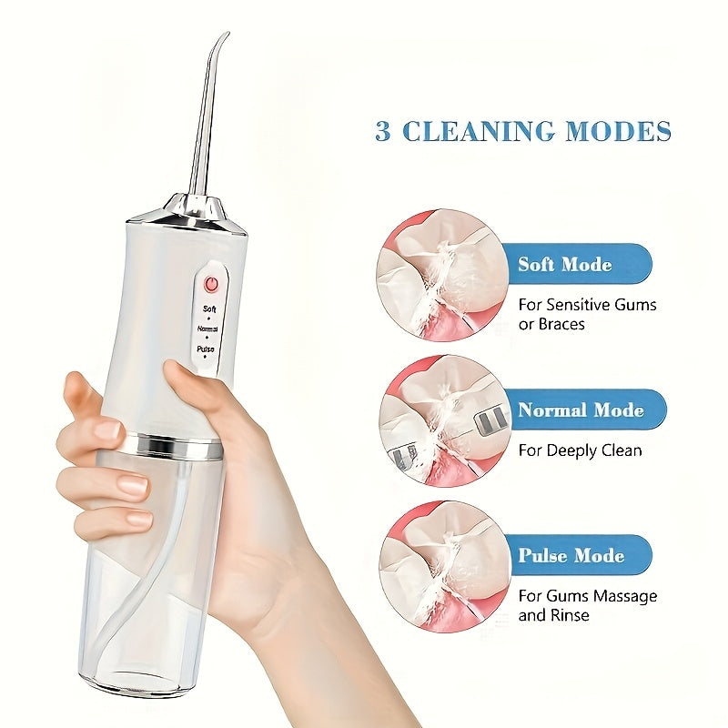 Electric Water Flosser for Teeth and Gums, USB Rechargeable with 4 Nozzles