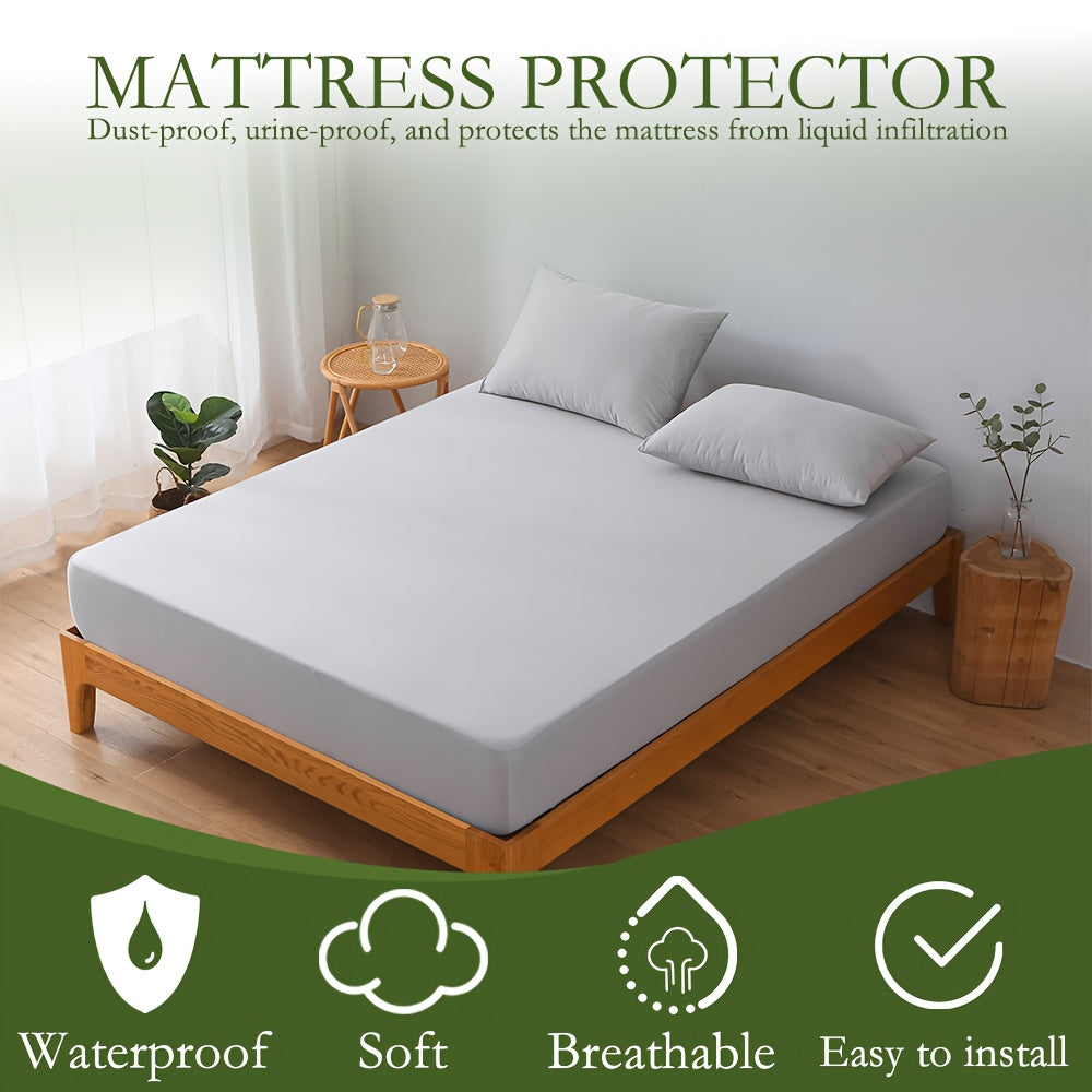 Waterproof Mattress Protector Breathable Elastic Fitted Sheet for Bed Guest Room Hotel Dorms