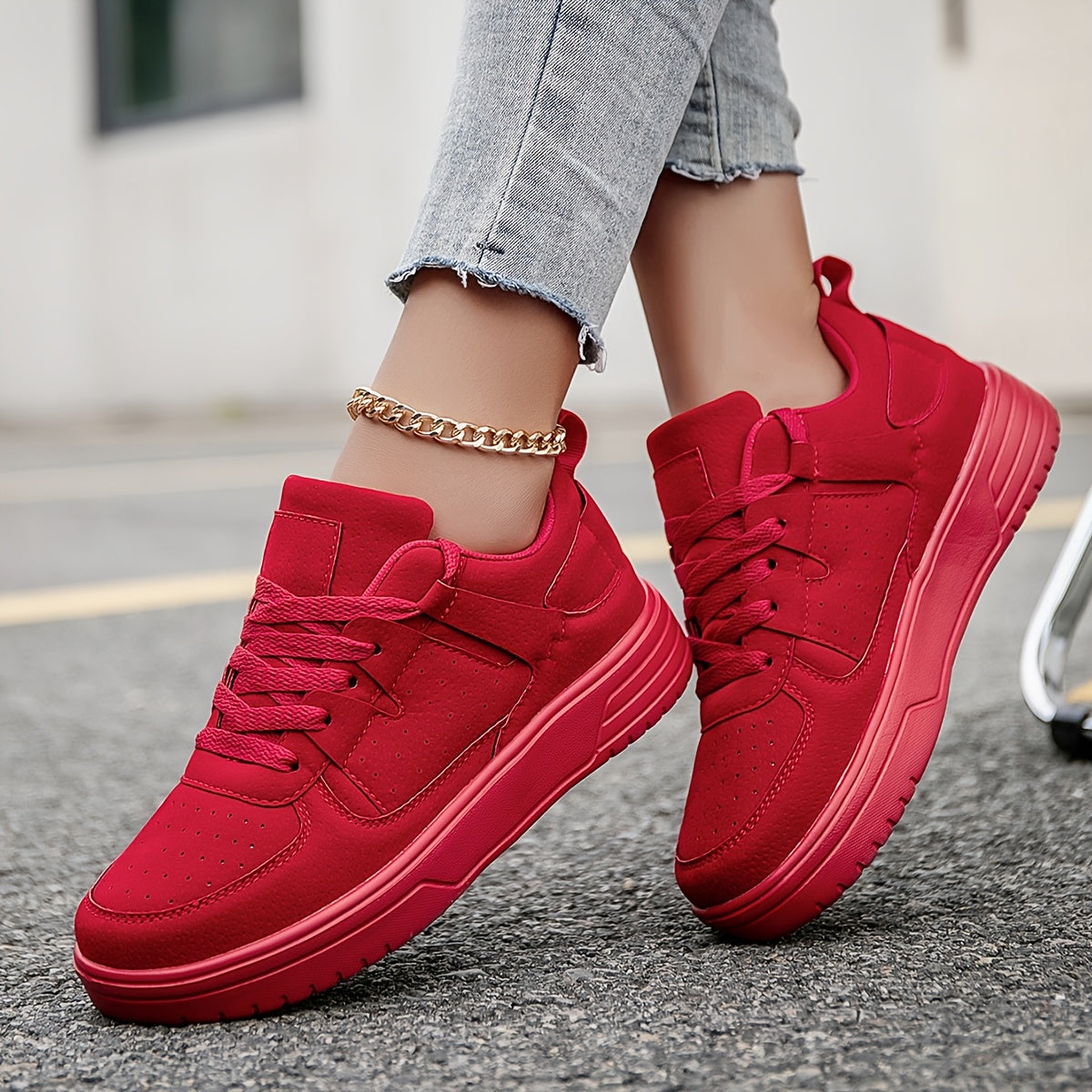 Women's Minimalist Retro Casual Sneakers Lightweight Flat-Soled Walking Shoes