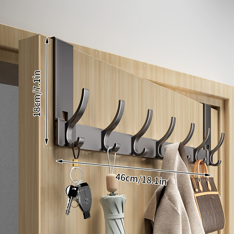 Over-the-Door Wall Hook for Clothes and Hats Made of Space Aluminum
