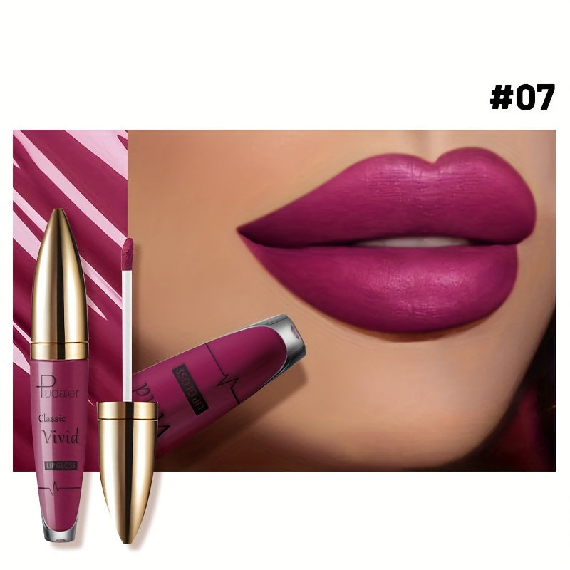 Pintalabios de terciopelo rojo mate para mujer de larga duración y humectante