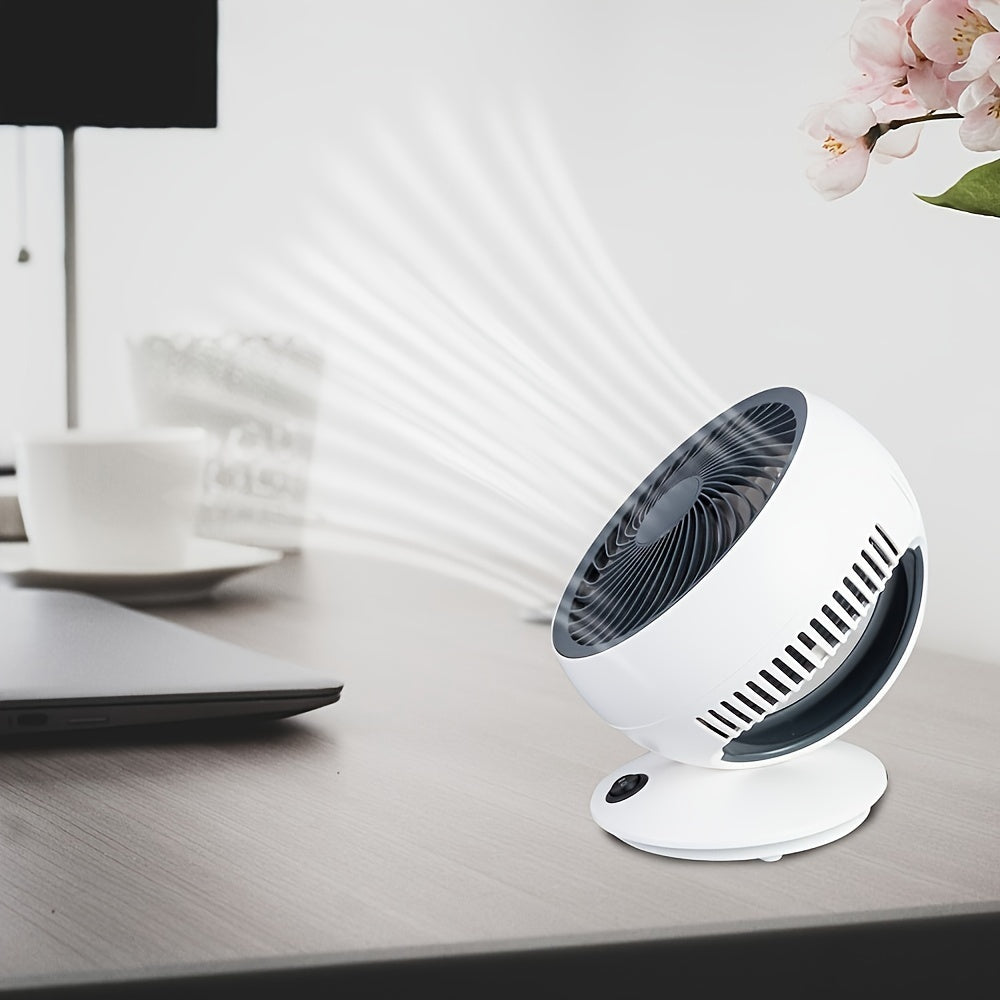 6-Inch Portable Desk Fan White Gray USB Powered Indoor Outdoor Use