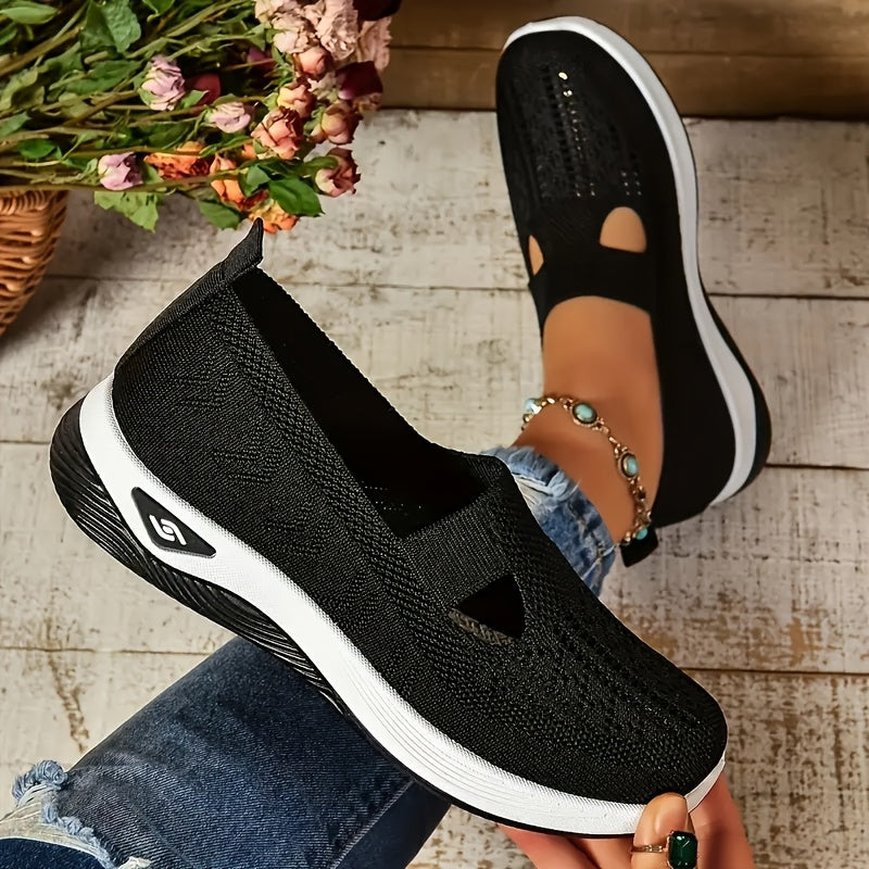 Women's Mesh Slip-On Sneakers Lightweight Casual Walking Shoes