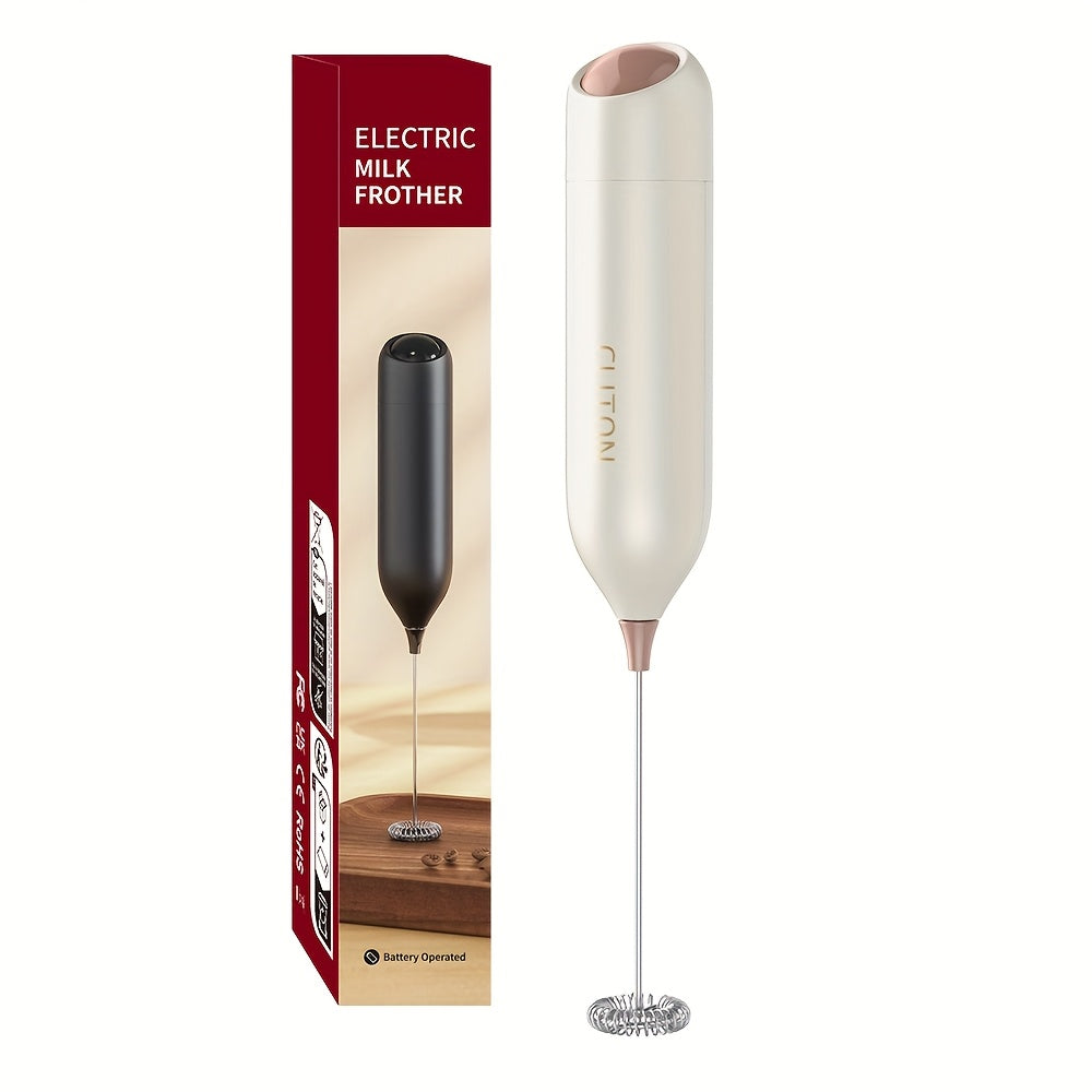 Electric Milk Frother Handheld Battery-Powered Foam Maker for Coffee Cappuccino Matcha Hot Chocolate