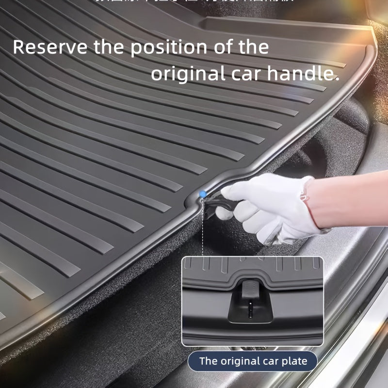 Trunk Mat for Tesla Model Y TPE Cargo Liner Non-Slip Durable Wear-Resistant