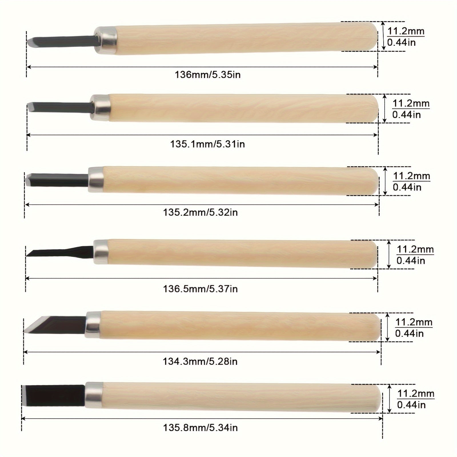 12pcs Wood Carving Chisels Set Hand Tools for Sculpting and Woodworking