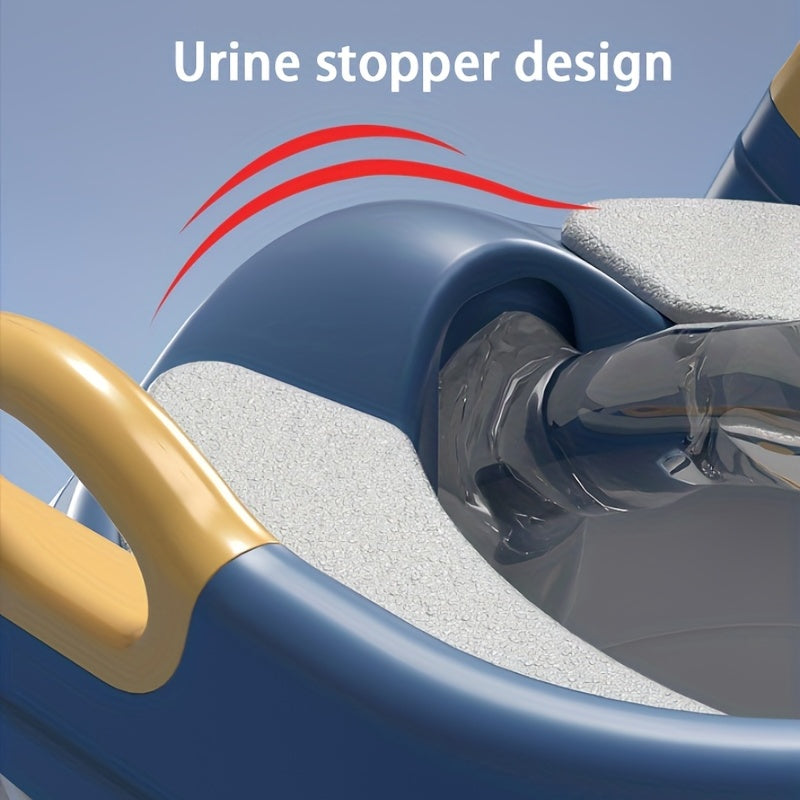 Children's Step Toilet Seat with Folding Potty Training Ladder and Adjustable Height