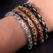 Men's Stainless Steel Chain Bracelet 21cm Hip Hop Jewelry Classic Fashion