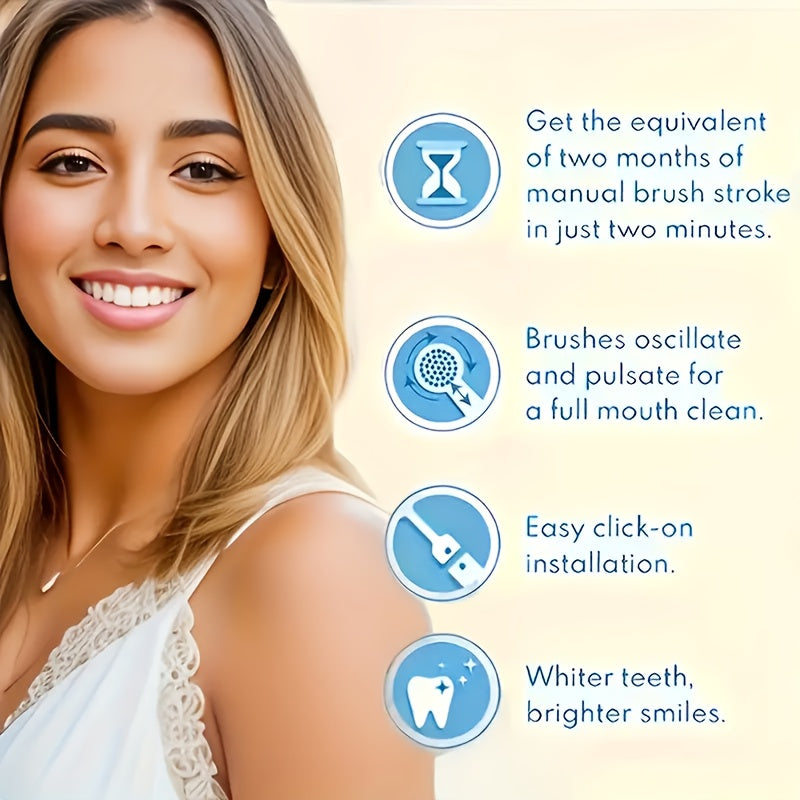 Electric Toothbrush Set for Family and Travel with 16 Brush Heads and 5 Modes