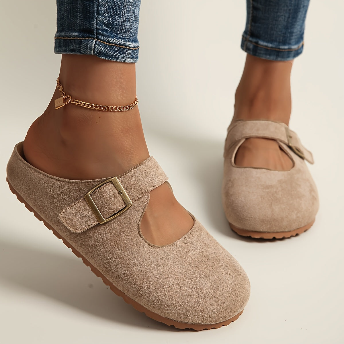 Women's Slip-On Mule Shoes Thick Sole Open Toe Casual Comfort