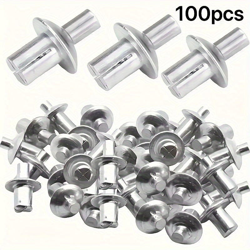 50/100Pcs Aluminum Alloy Expanding Rivets Round Head Automotive Construction