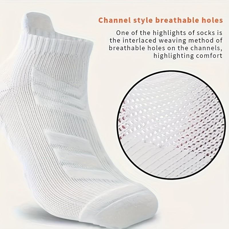Мужские спортивные носки 5 пар дышащие противоскользящие толстые полотенцовые с амортизатором