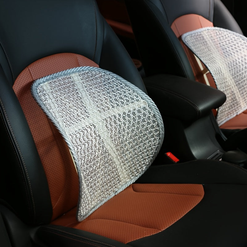 Car Waist Cushion Breathable Summer Seat Backrest Lumbar Support Office Car Interior