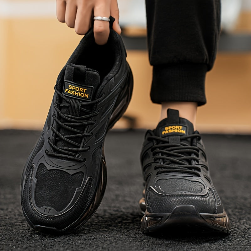 Men's Breathable Casual Athletic Sneakers Rubber Non-Slip Sole Lace-Up Chunky Style All-Season