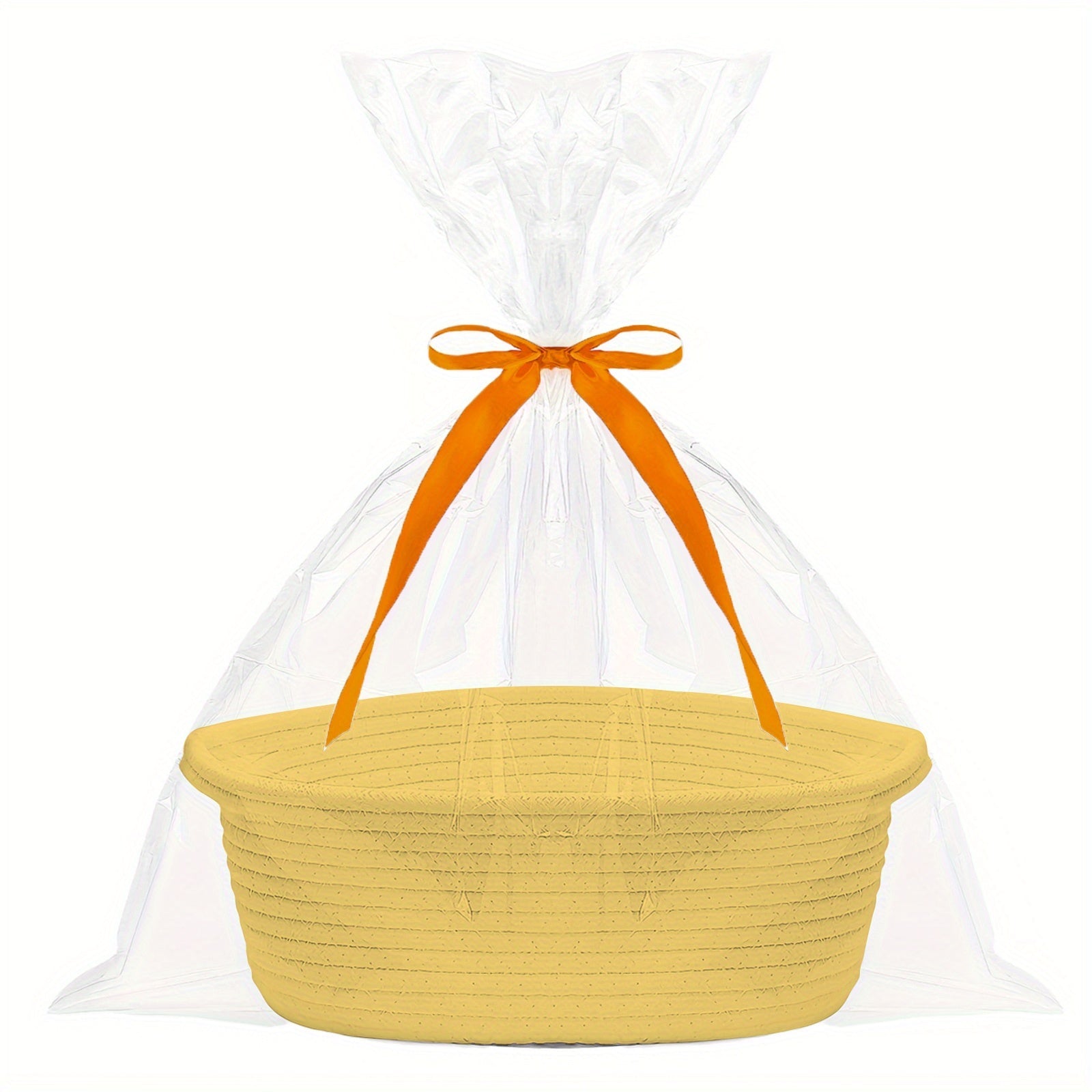 Personalized Cotton Gift Basket with Custom Embroidery, Handle, 30.48cm x 20.32cm