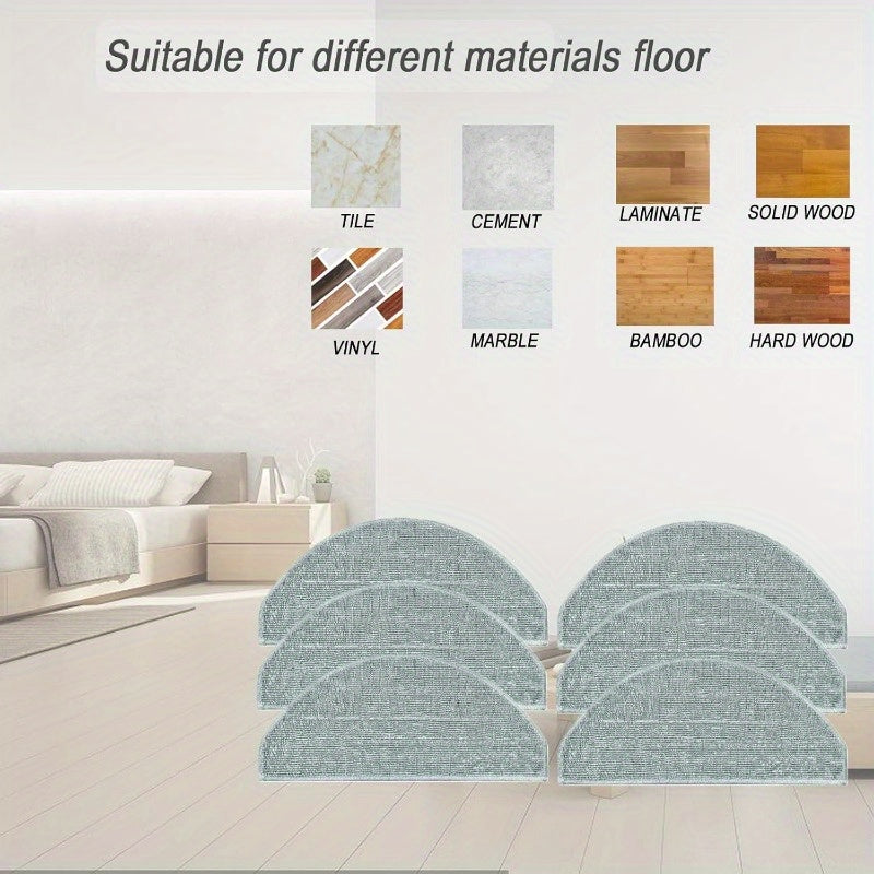 6 Microfiber Mop Pads for L20 and Y0110/Y0140 Reusable Washable Cleaning Accessories