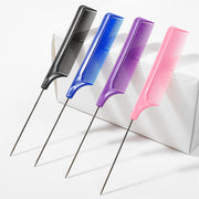 Peine de cola de acero profesional para cabello, antistático, cepillo para tintura de cabello, accesorio de barbero