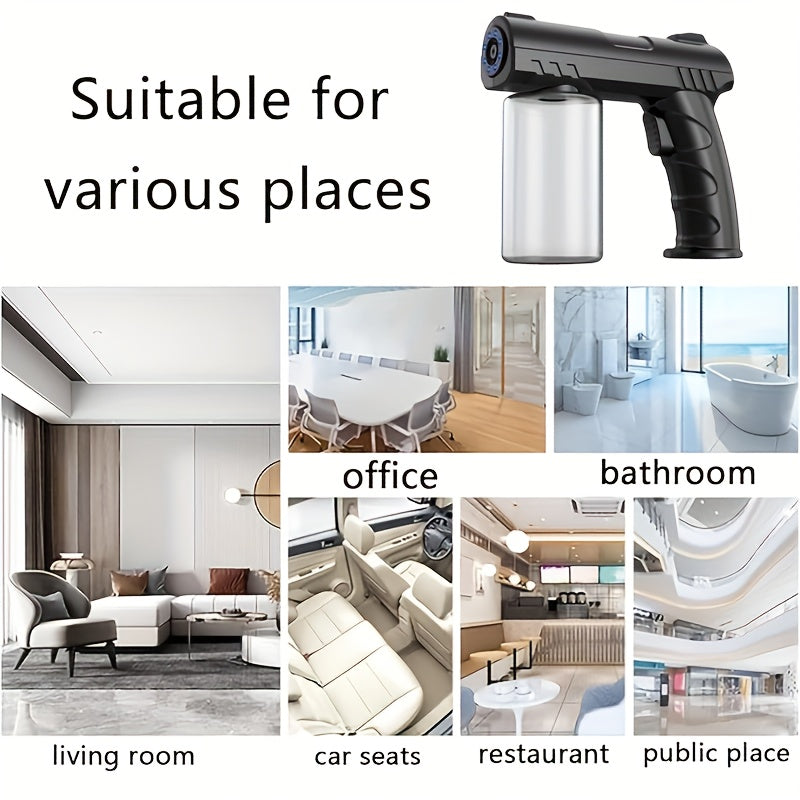 Handheld Nano Mist Spray Gun with Large Fog Output Rechargeable USB Ergonomic Handle